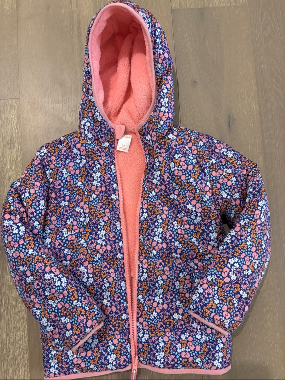 Cat & Jack Pink Puffer Fleece Jacket with hood